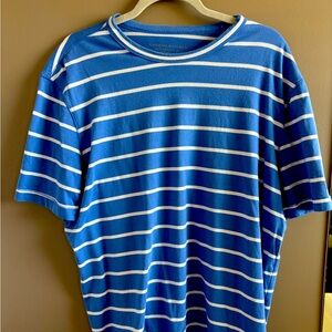 Pima cotton. Nice and thick quality shirt